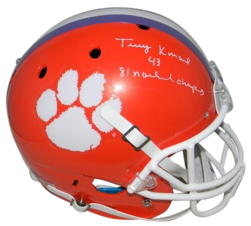 TERRY KINARD AUTOGRAPHED SIGNED CLEMSON TIGERS FULL SIZE HELMET JSA W/ 81 CHAMPS