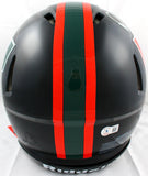 Michael Irvin Signed F/S Miami Hurricanes Black Speed Authentic Helmet-BAW Holo