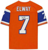 FRMD John Elway Broncos Signd Mitchell&Ness Rep Jersey w/"Captain Comeback"