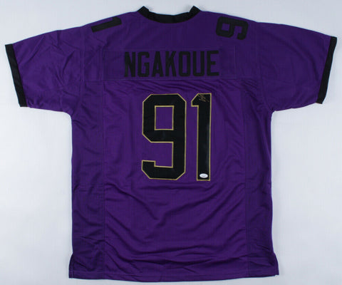 Yannick Ngakoue Signed Baltimore Ravens Color Rush Jersey (JSA COA) Pro Bowl D.E