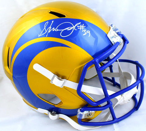 Steven Jackson Autographed Rams F/S Flash Speed Helmet- Beckett W Hologram