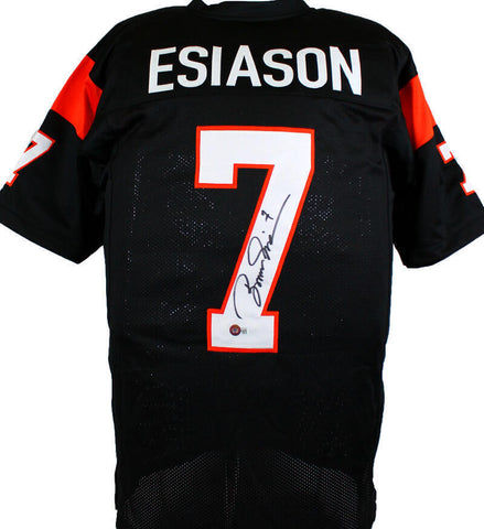 Boomer Esiason Autographed Black Pro Style Jersey-Beckett W Hologram *Black