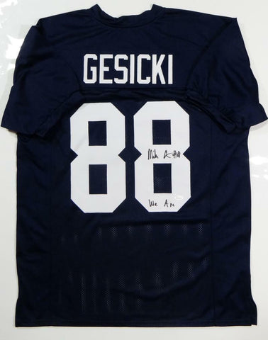 Mike Gesicki Autographed Navy College Style Jersey w/ We Are -JSA W Auth *R8