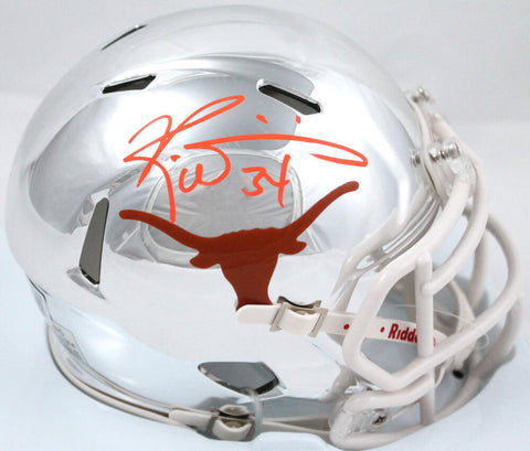 Ricky Williams Signed Texas Longhorns Chrome Speed Mini Helmet-Beckett W Holo