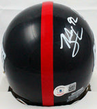 Strahan/Taylor Autographed NY Giants 81-99 TB Mini Helmet-Beckett W Hologram