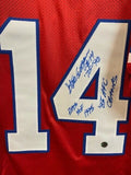 Steve Grogan Signed New England Patriots Jersey (Patriots Alumni) Super Bowl XX