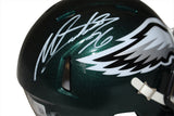 Miles Sanders Autographed Philadelphia Eagles Speed Mini Helmet Beckett 35975