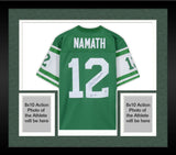 FRMD Joe Namath New York Jets Signed Wht Mitchell&Ness Rep Jersey w "HOF 85" Inc