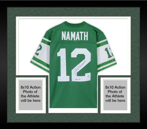 FRMD Joe Namath New York Jets Signed Wht Mitchell&Ness Rep Jersey w "HOF 85" Inc