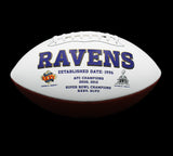 Jamal Lewis Signed Baltimore Ravens Embroidered White NFL Football