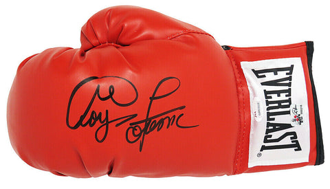 George Foreman Signed Everlast Red Full Size Boxing Glove - JSA