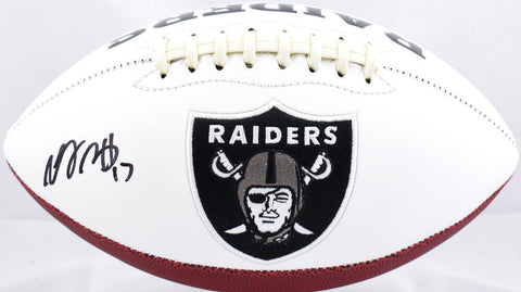 Davante Adams Autographed Las Vegas Raiders Logo Football - Beckett W Hologram
