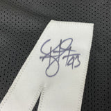 Autographed/Signed TROY POLAMALU Pittsburgh Black Football Jersey JSA COA Auto