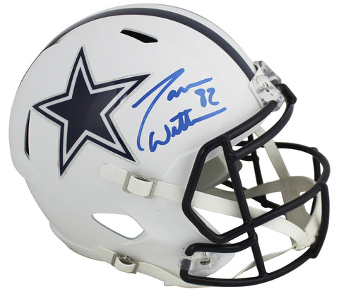 Cowboys Jason Witten Signed Flat White Full Size Speed Rep Helmet BAS Witnessed