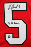Garrison Hearst Autographed Red College Style Jersey w/All American-Prova *Black