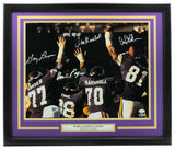 Purple People Eaters Page Marshall Larsen Eller Signed Framed 16x20 Photo BAS