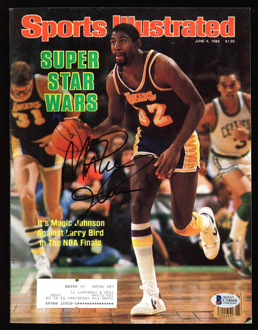 Lakers Magic Johnson Authentic Signed 1984 Sports Illustrated BAS #C54688