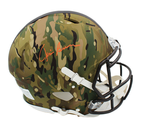 Jim Brown Signed Cleveland Browns Speed Authentic Camo NFL Helmet