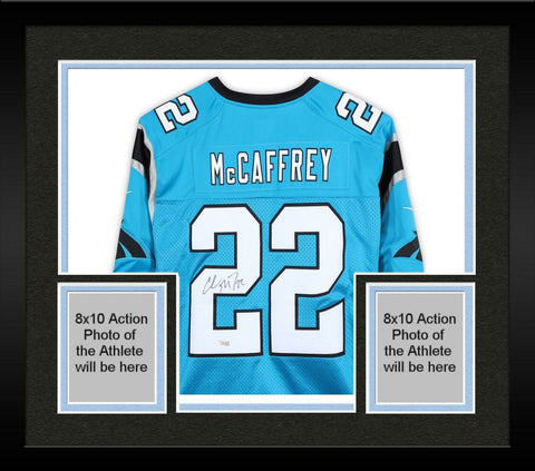 Frmd Christian McCaffrey Carolina Panthers Signed Blue Nike Limited Jersey