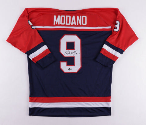 Mike Modano Signed Team USA Jersey (Beckett Holo) #1 Overall pck 1988 NHL Draft