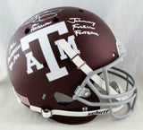 Johnny Manziel Autographed A&M Aggies Maroon Schutt F/S Helmet W/3 Insc- Beckett