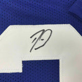 FRAMED Autographed/Signed DARIUS LEONARD 33x42 Indianapolis Blue Jersey JSA COA