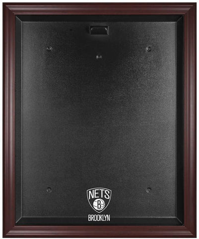 Brooklyn Nets Mahogany Framed Logo Jersey Display Case Authentic