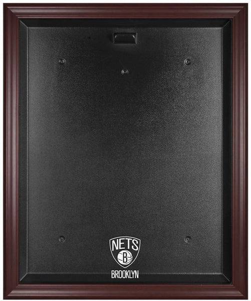 Brooklyn Nets Mahogany Framed Logo Jersey Display Case Authentic