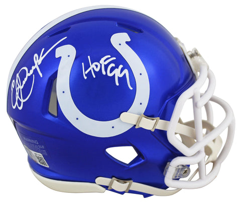 Colts Eric Dickerson HOF 99 Authentic Signed Flash Speed Mini Helmet BAS Witness