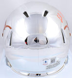 Earl Campbell Autographed Texas Longhorns Chrome Speed Mini Helmet - Beckett W