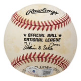 Hank Aaron Signed Milwaukee Braves National League Baseball BAS LOA AB51344