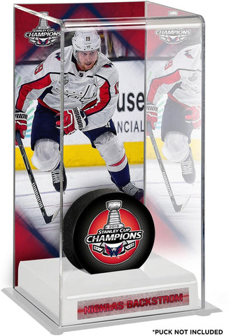 Nicklas Backstrom Capitals 2018 Stanley Cup Champs Logo Tall Hockey Puck Case