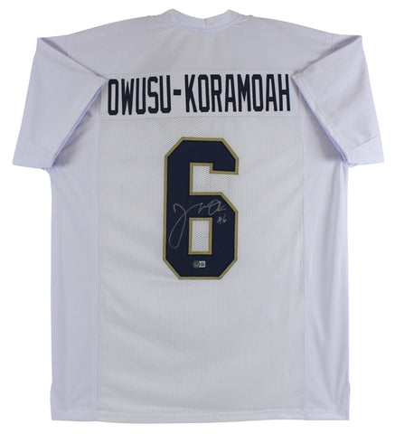 Jeremiah Owusu-Koramoah Authentic Signed White Pro Style Jersey BAS Witnessed