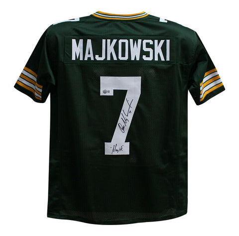 Don Majkowski Autographed Pro Style Green XL Jersey Majik Man Beckett 35518