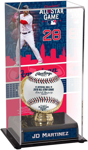 J.D. Martinez Boston Red Sox 2019 All-Star Game Gold Glove Display Case & Image
