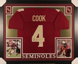 Dalvin Cook Signed Florida State Seminoles 35x43 Custom Framed Jersey (JSA COA)