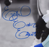 Ezekiel Elliott Signed Framed 16x20 Cowboys vs 49ers Spotlight Photo BAS