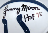 Lenny Moore Autographed Baltimore Colts Mini Helmet W/HOF-Prova *Black