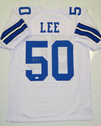 Sean Lee Autographed White Pro Style Jersey- JSA Witnessed Authenticated