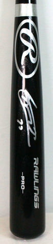 Vladimir Guerrero Jr. Autographed Black Rawlings Pro Baseball Bat-Beckett Holo
