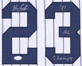 Barry Foote Signed Yankees Jersey Inscribed "'81 AL Champs" (JSA COA) Catcher