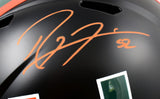 Ray Lewis Signed Miami Hurricanes F/S Black Nights Speed Helmet-Beckett W Holo