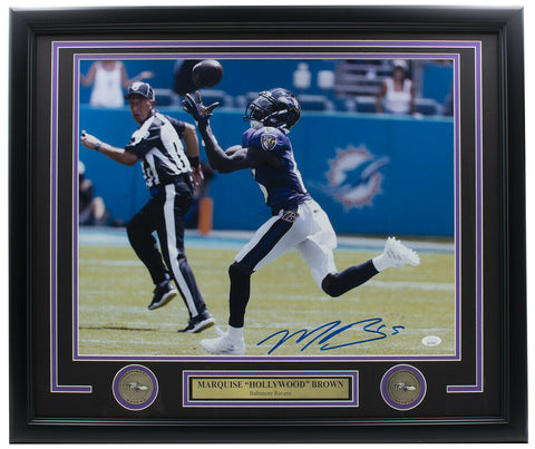 Marquise Brown Baltimore Ravens Signed Framed 16x20 Photo JSA ITP