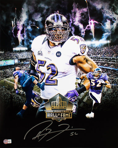 Ravens Ray Lewis Authentic Signed 16x20 Collage Edit Photo BAS Witnessed