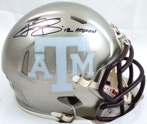 Johnny Manziel Autographed TX A&M Flash Speed Mini Helmet w/Insc.-Beckett W Holo