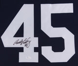Rudy Ruettiger Signed Notre Dame Fighting Irish 35x43 Custom Framed Jersey (JSA)