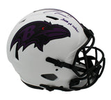 Jamal Lewis Signed Baltimore Ravens Speed Authentic Lunar Helmet w- 2000 Yd Rush