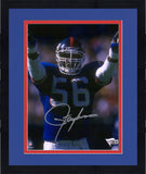 Framed Lawrence Taylor New York Giants Signed 8" x 10" Hands Pointed Photo