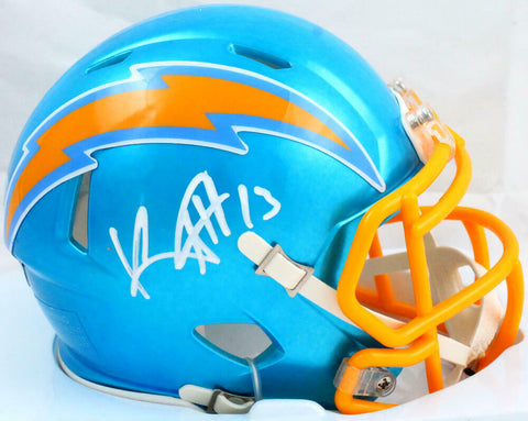 Keenan Allen Autographed LA Chargers Flash Speed Mini Helmet-Beckett W Hologram