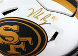 Nick Bosa Signed SF 49ers Authentic Lunar Flex F/S Helmet Insc- Beckett W *Gold